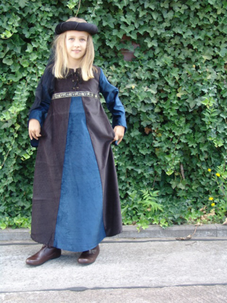 Mittelalter Kinderkleid Katelyn Schwarz/Blau